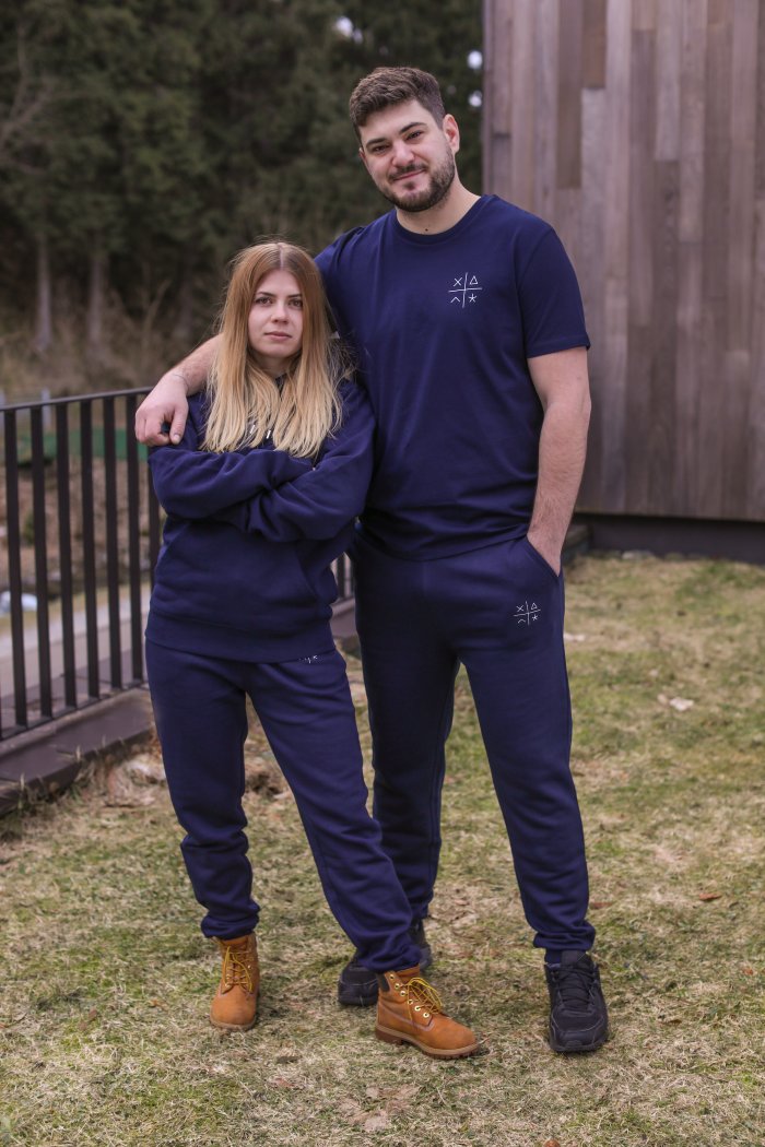 Tepláky tmavě modré unisex